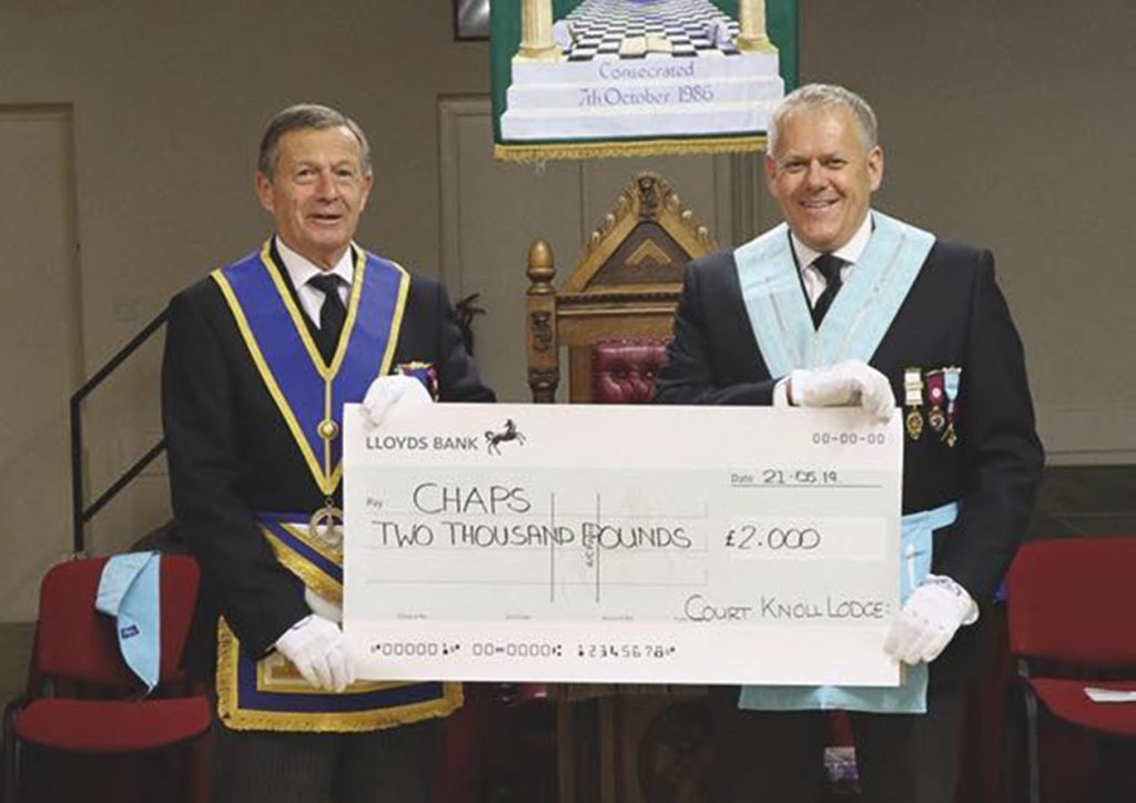 CHAPS Donation from Court Knoll Lodge